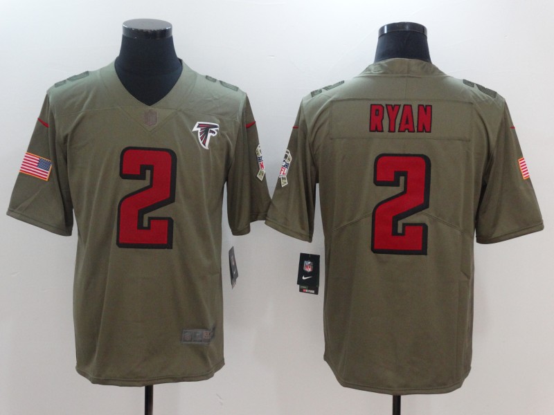 Men's Atlanta Falcons Matt Ryan #2 Brown Jersey